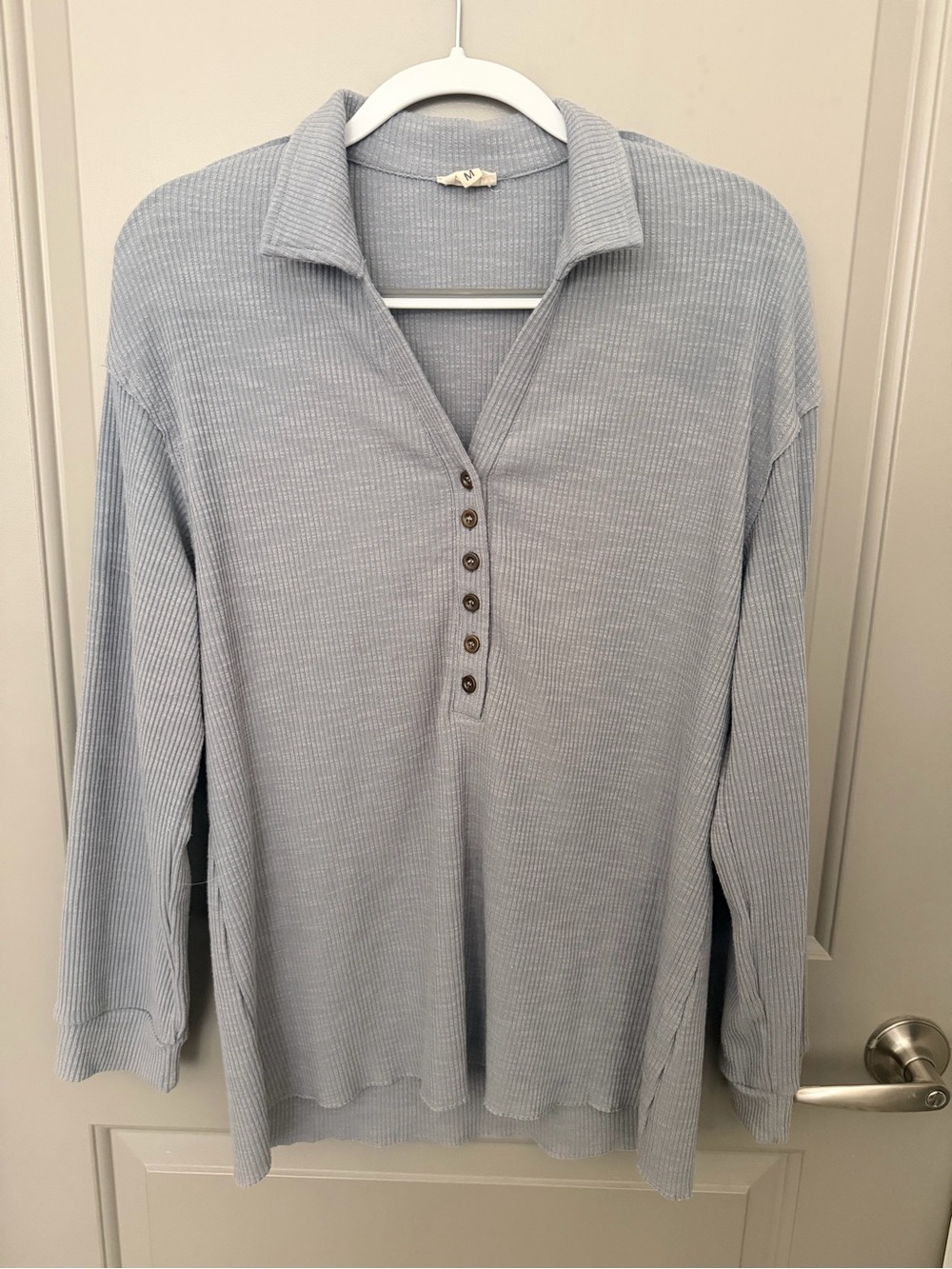 POL Blue Henley Tunic Size Medium